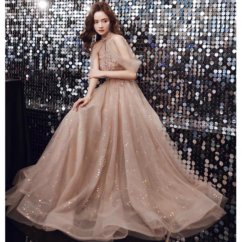Long dress pesta baju pesta gaun pesta Fesyen Wanita Pakaian