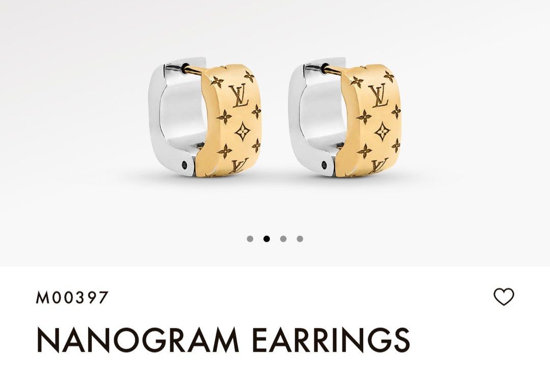 Louis Vuitton Nanogram earrings (M00397)