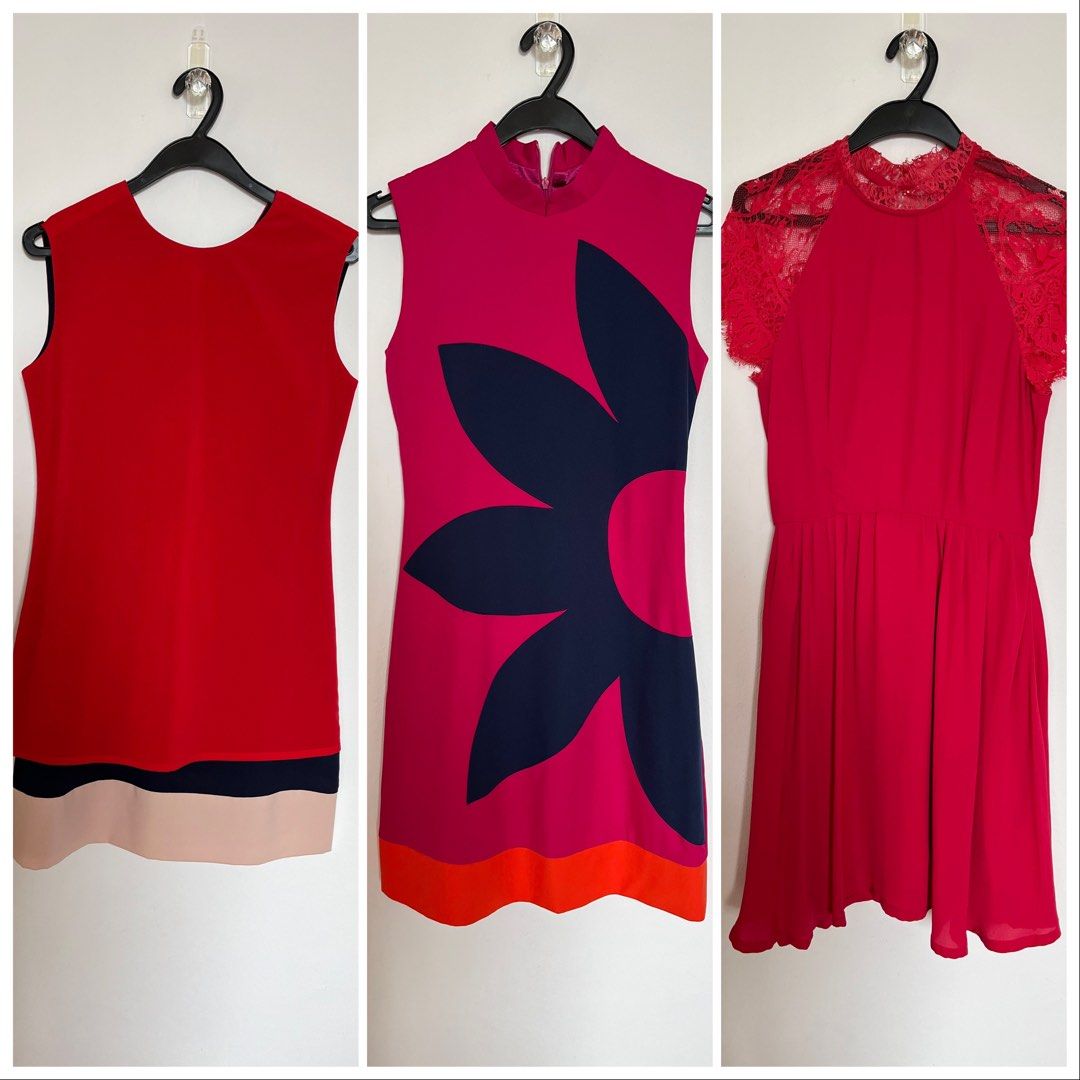 Love and Bravery Lace Red Dress Little Match Girl Singapore Floral Bloom Dress Korea Boutique Chiffon Silk Dress