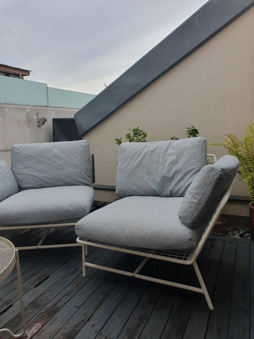 Luxurious outdoor sofa, thick cushions, Furniture & Home Living
