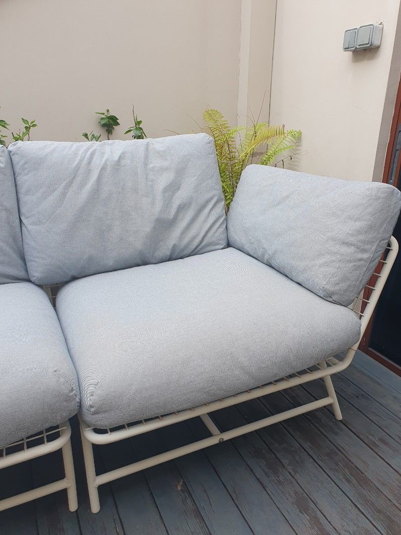 Luxurious outdoor sofa, thick cushions, Furniture & Home Living