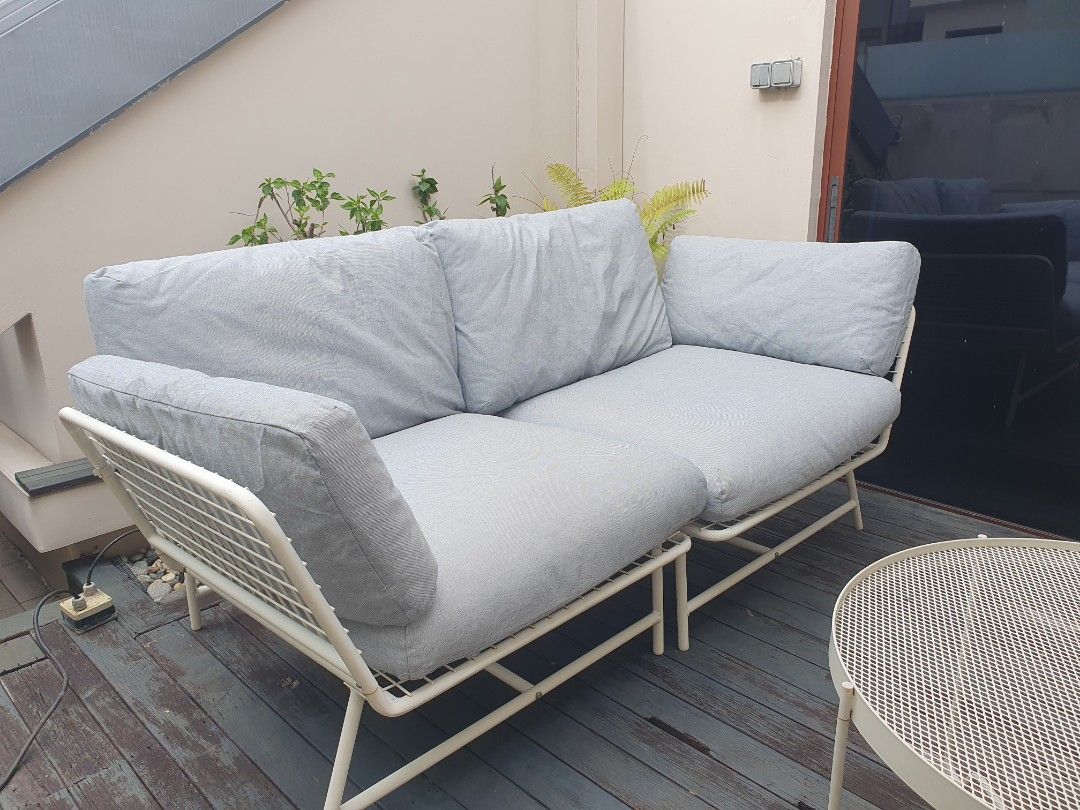 Luxurious outdoor sofa, thick cushions, Furniture & Home Living