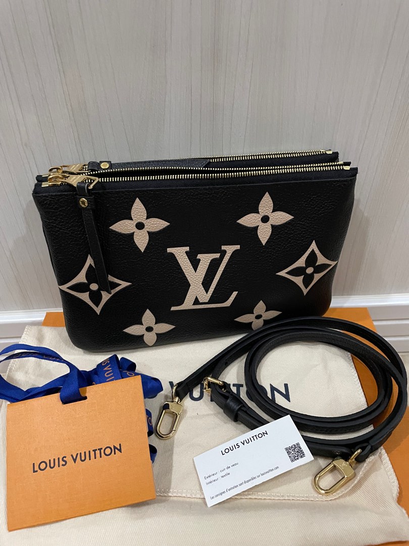 Authentic Louis Vuitton Empreinte Double Zip Pochette M63916 LV, Luxury,  Bags & Wallets on Carousell