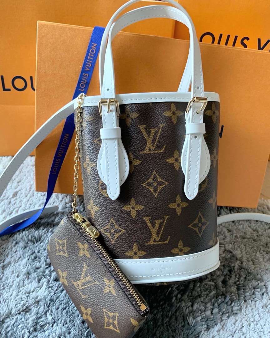 💯% Authentic LV Nano Bucket, Luxury, Bags & Wallets on Carousell