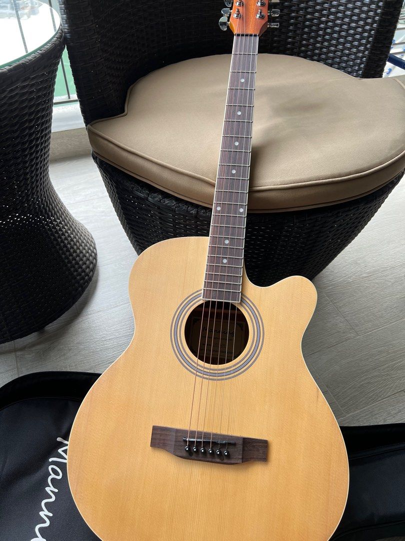 Manning JG52A SemiAcoustic Guitar, Hobbies & Toys, Music & Media