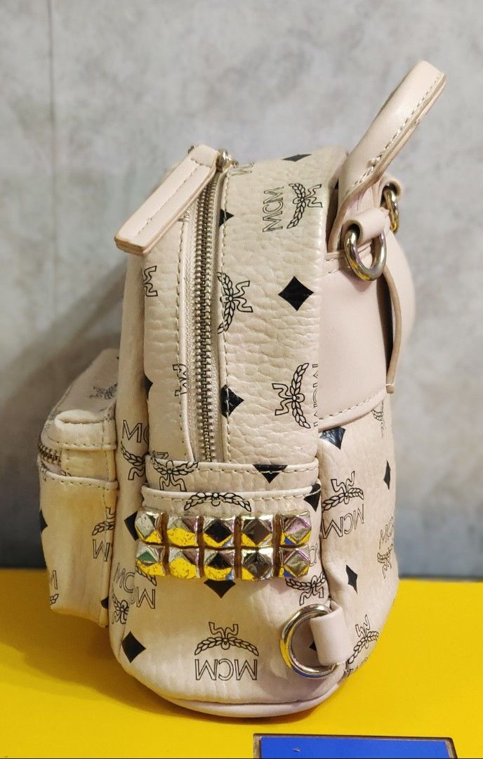 MCM Extra Mini Stark Leather Backpack