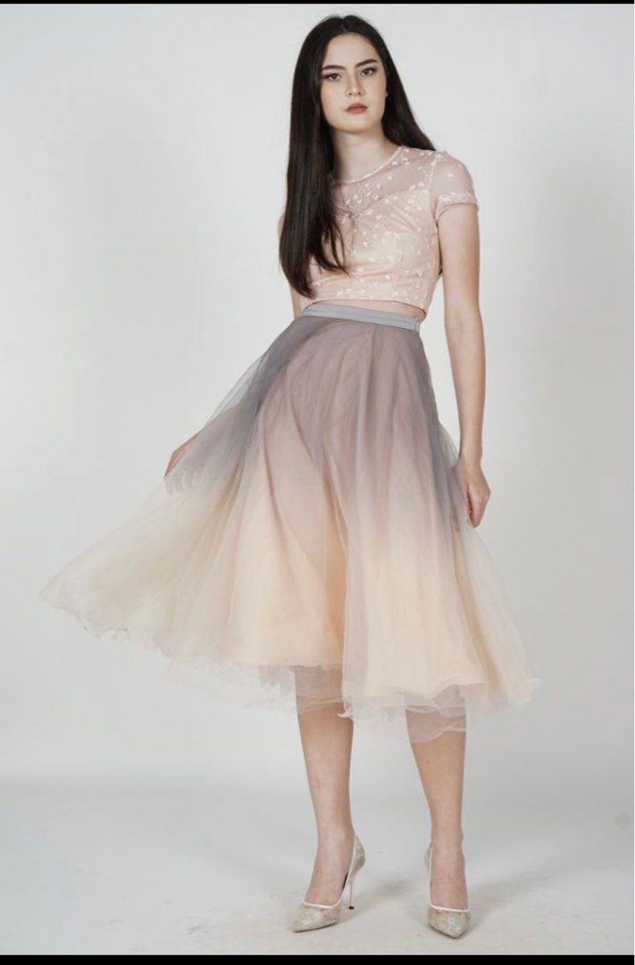 Pink ombre tulle skirt online