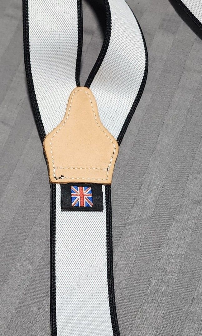 Mens Button End Suspenders 1.4 Inch Y-Back Adjustable Elastic Tuxedo  Suspenders