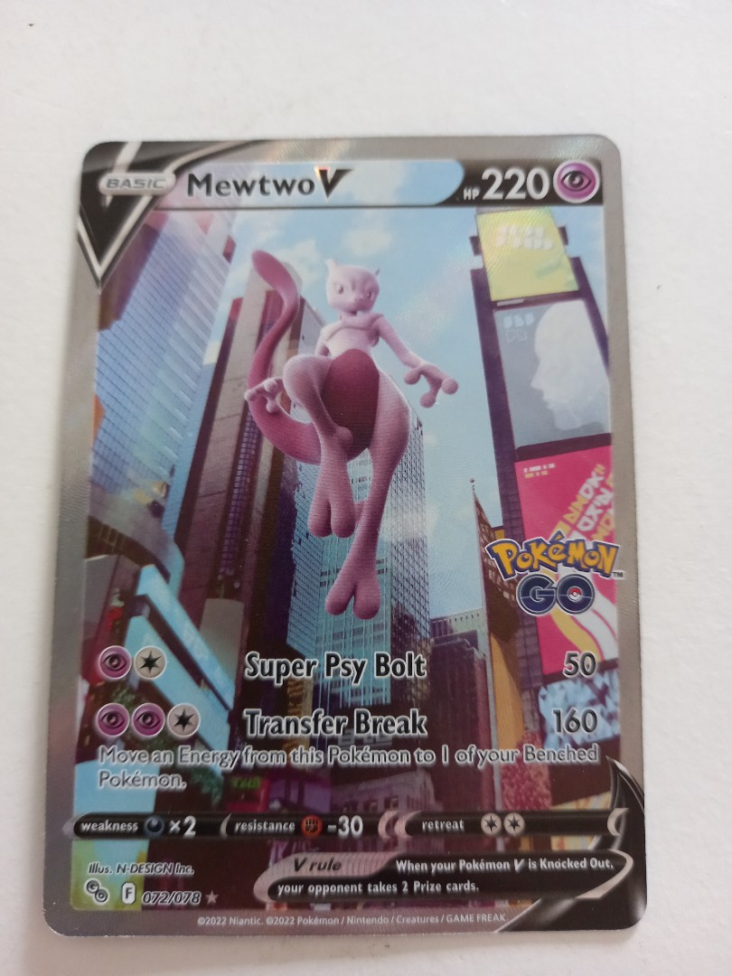 Pokemon Trading Card Game 072/078 Mewtwo V : Rare Ultra Card