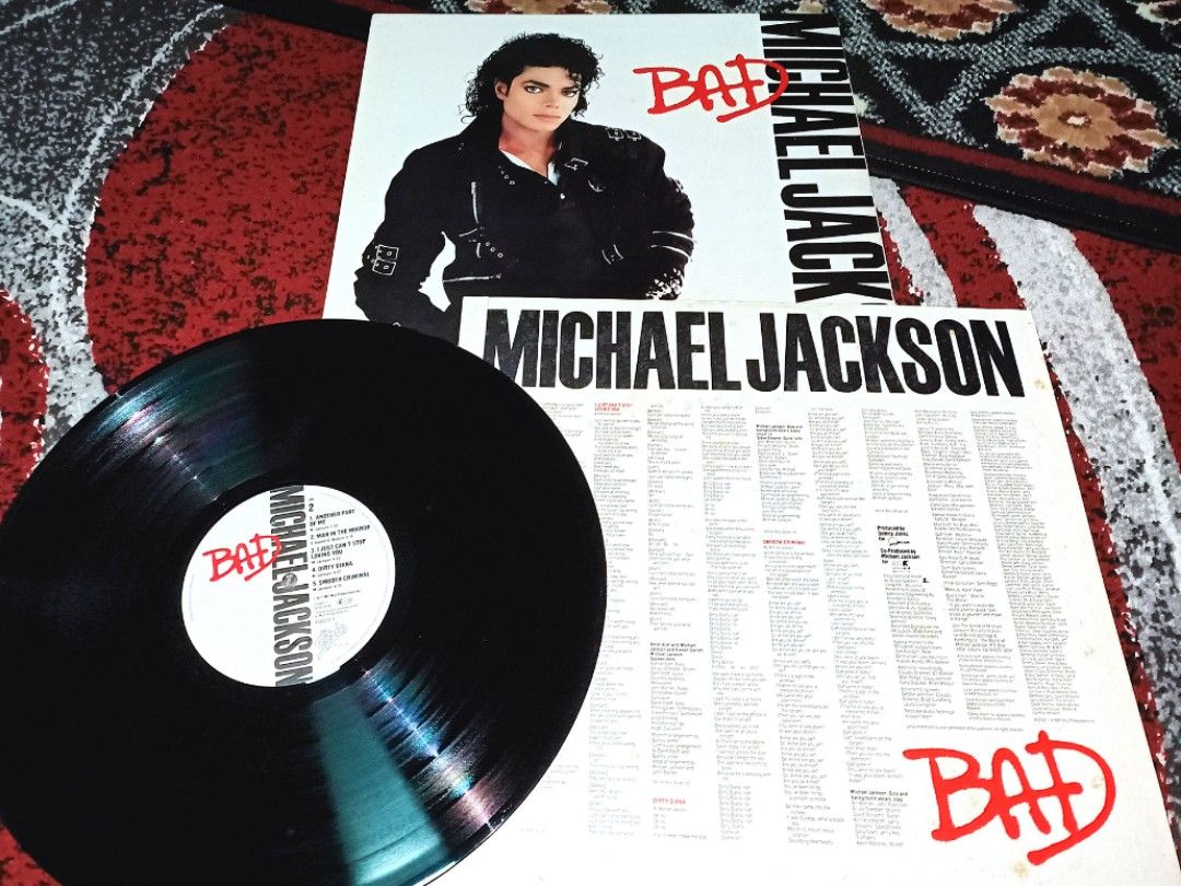 Michael Jackson "Bad" Vinyl LP Record, Hobbies & Toys, Music & Media, Vinyls on Carousell