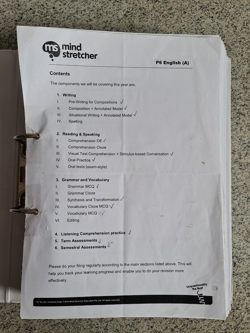 Mind Stretcher P6 PSLE English Notes and Worksheets Hobbies Toys