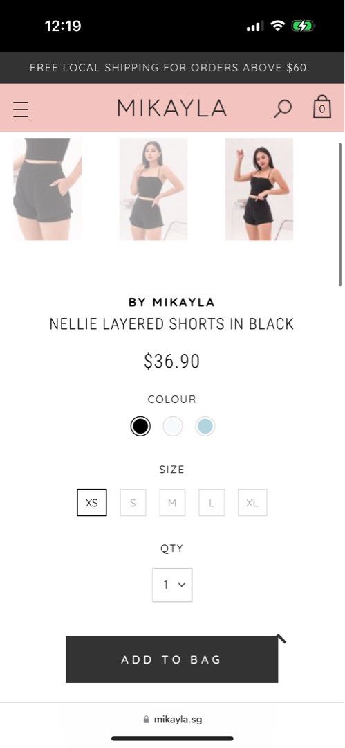 Nellie Layered Shorts in Black