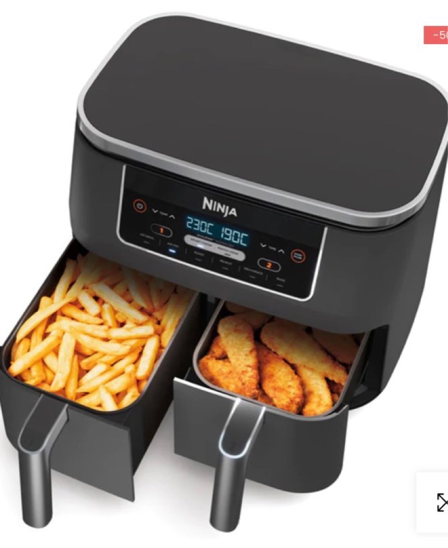 Ninja Foodi Dual Zone Air Fryer AF300, TV & Home Appliances, Kitchen