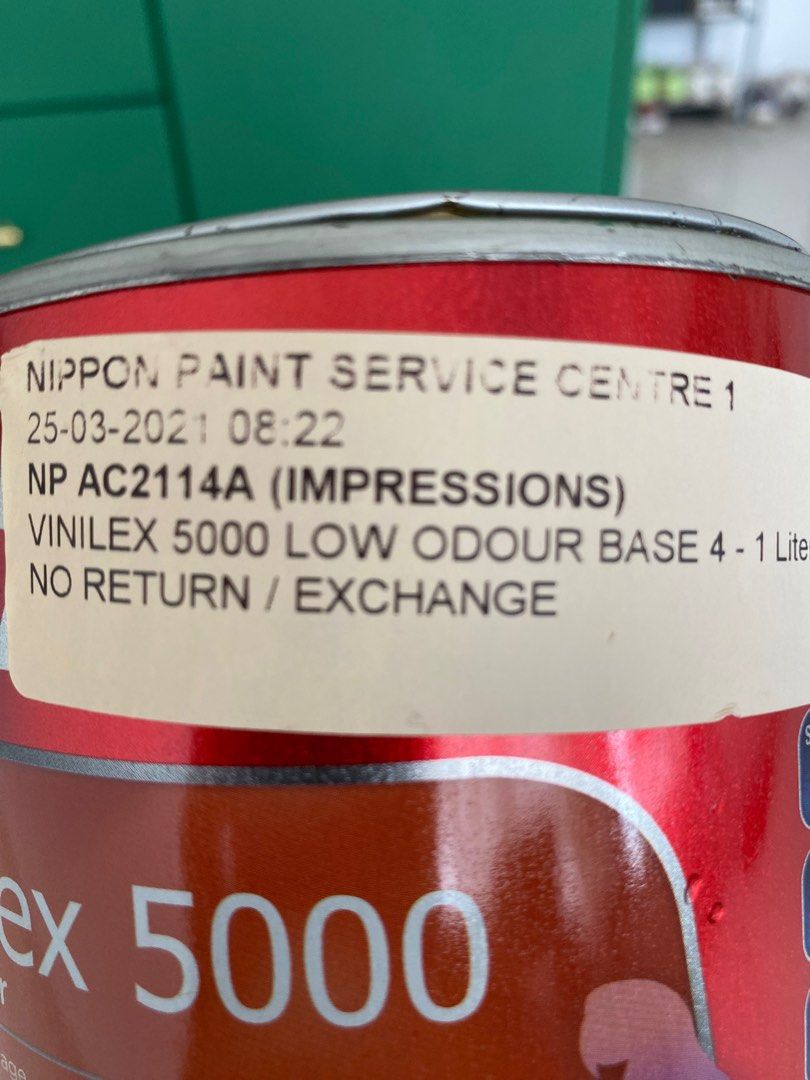 Nippon Paint, green colour, matt, Furniture & Home Living, Home Decor