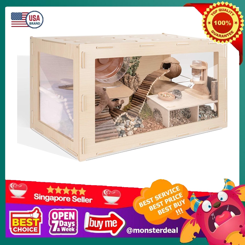 SALE／100%OFF】 AsukasRoom特別価格Niteangel Bigger World MDF Aspen Terrarium 30  x 15 17.7 inches, Burlywood 並行輸入