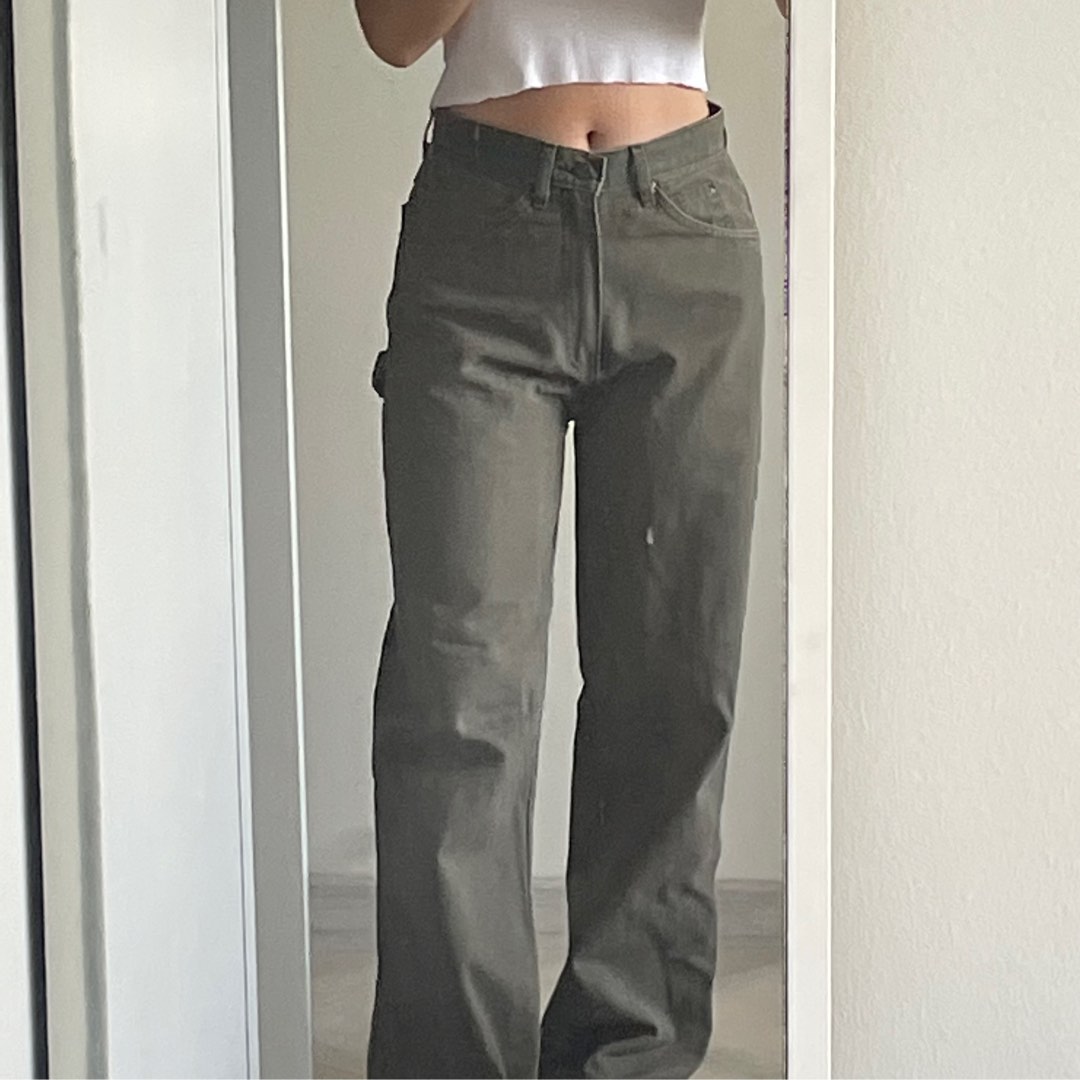 Olive Green Dickies Carpenter Pants, Women's Fashion, Bottoms, Jeans ...