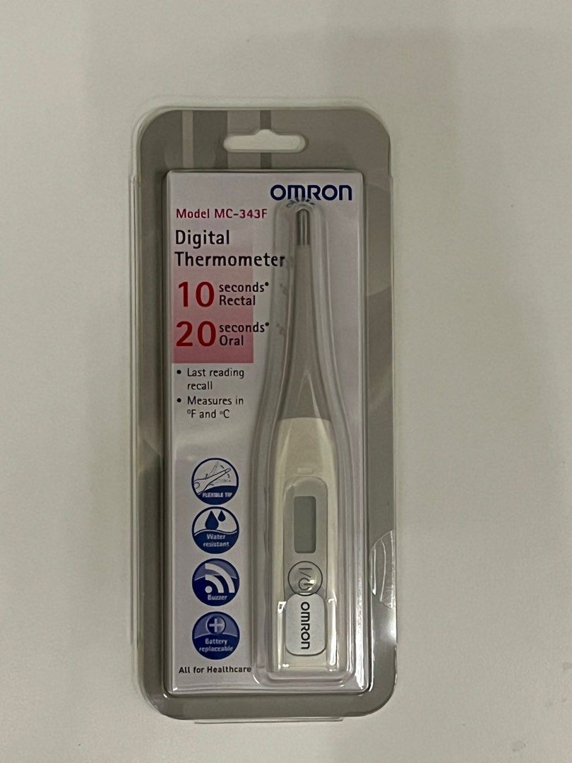 OMRON MC-343F-E Thermomètre digital Flex Temp Blanc/gris