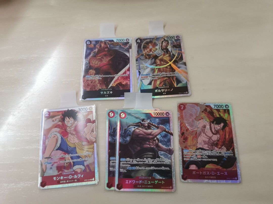 One piece OP01, OP02 sec, AA, box topper and sr, Hobbies & Toys, Toys ...
