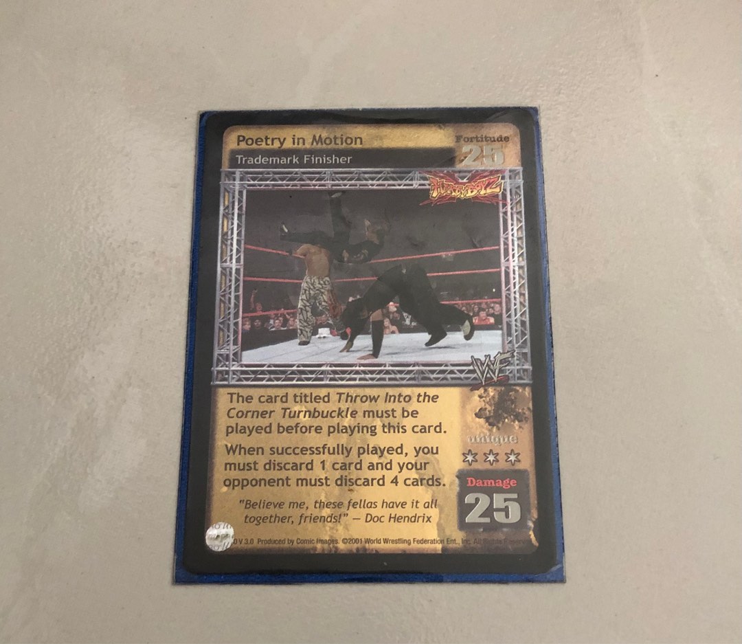 Poetry In Motion Hardy Boyz WWE Trademark Finisher Card Hobbies poetry-in-motion-hardy-boyz-wwe-trademark-finisher-card-hobbies