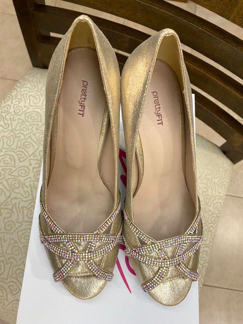 Champagne gold high heels sales