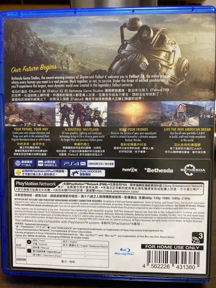 PS4 Fallout 76 (Category: PlayStation) located in Santa Rosa. Submitted by bebs_11 (Listing ID 1198135401, Image 2). Description: .
