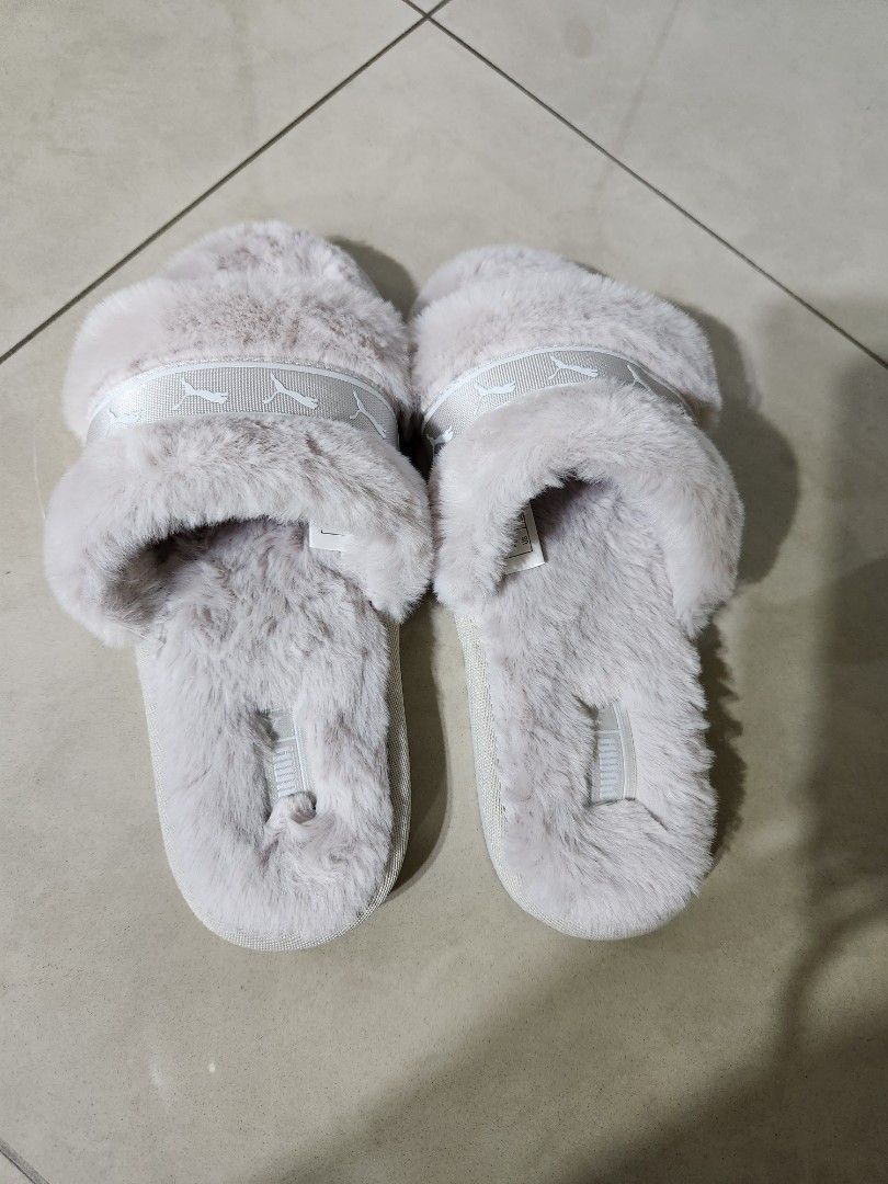Puma Furry Slides Women s Fashion Footwear Flipflops and Slides