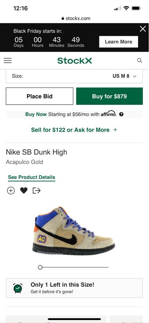 Nike acapulco clearance gold
