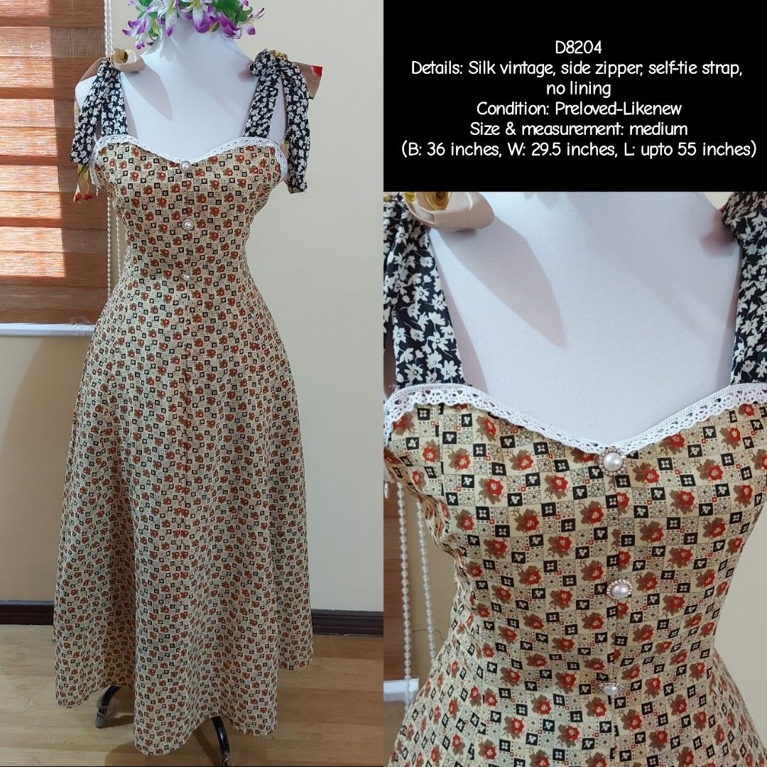 Rare selftie strap vintage dress, Women's Fashion, Dresses & Sets