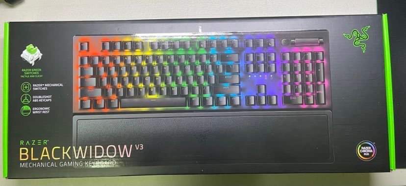 Razer Blackwidow V3 Mechanical Keyboard, Computers & Tech, Parts ...