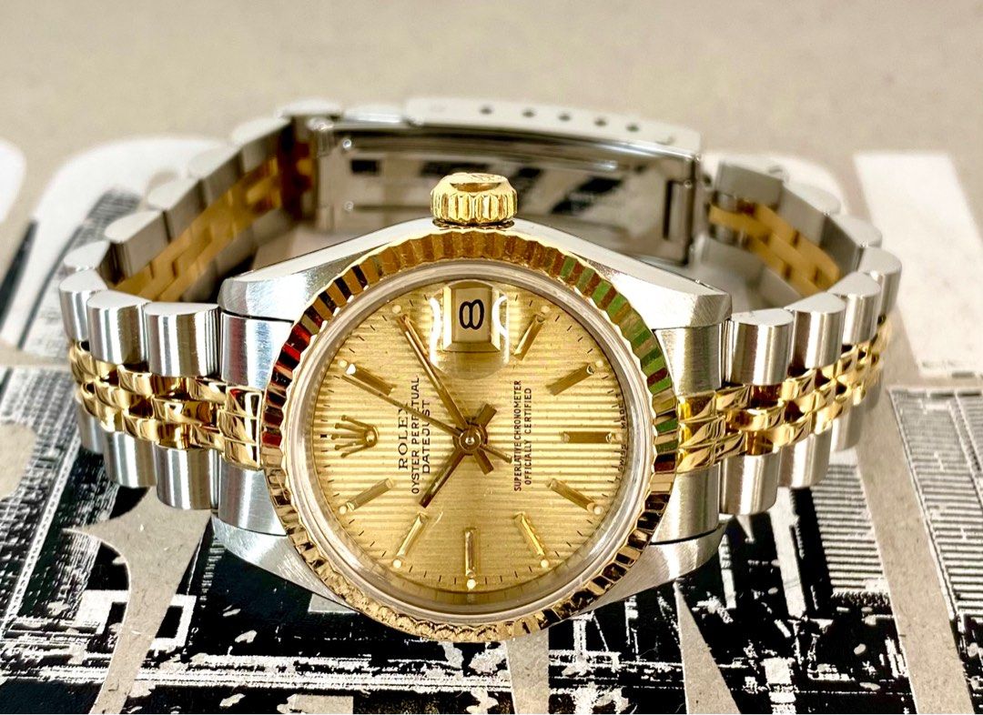 Rolex Ref 69173 Ladies Two Tone Oyster Perpetual Watch 20K 56 OFF