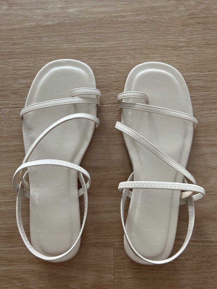 New Sandals light beige white colour Women s Fashion Footwear