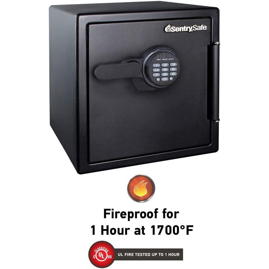 SentrySafe SFW123EU Fireproof Waterproof Safe with Digital Keypad, 1.23 ...