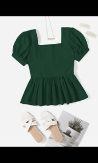Shein green blouse