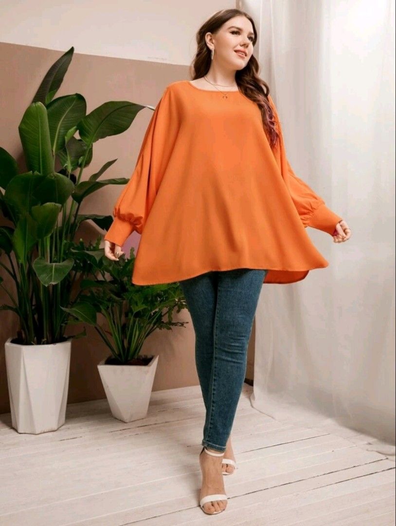 Batwing blouse plus size hotsell
