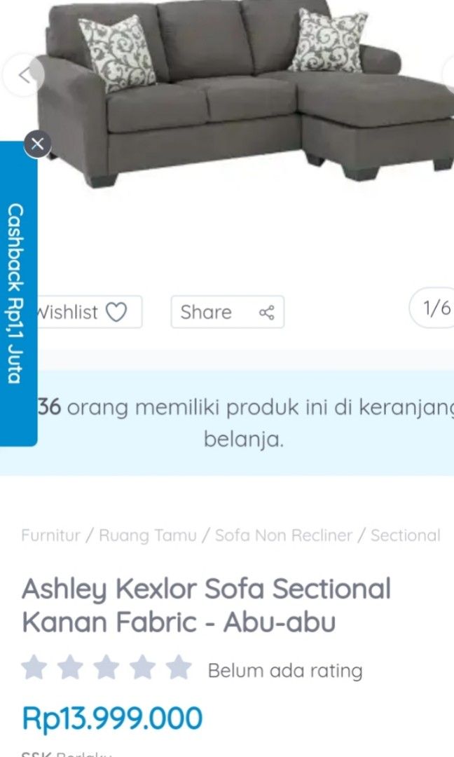 Sofa ashley kexlor like new