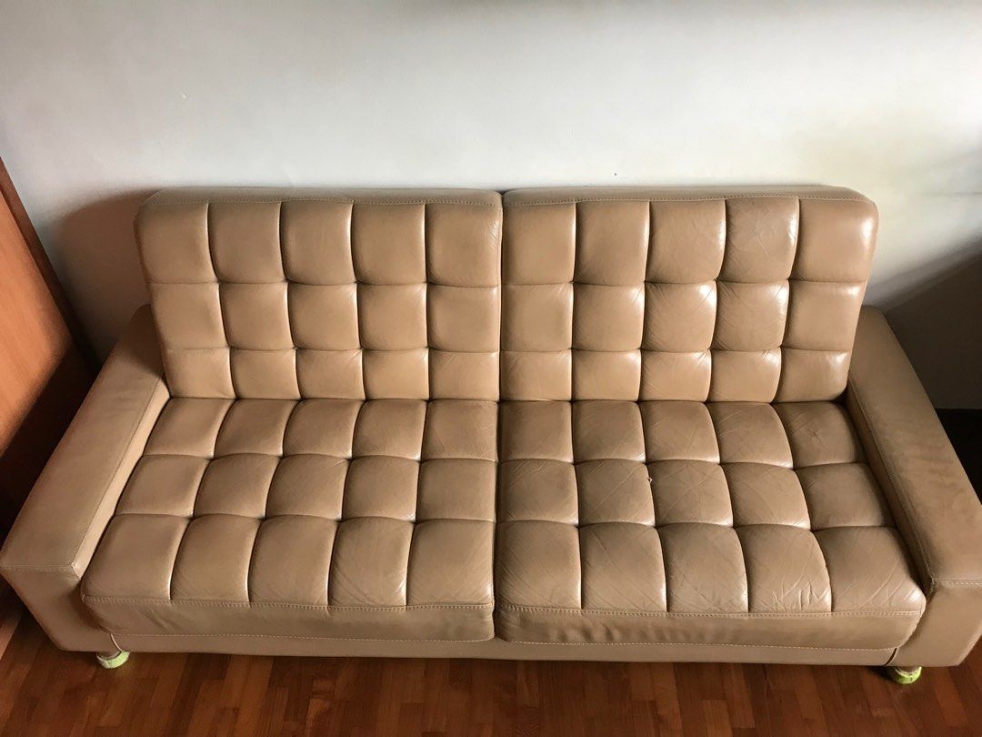 Sofa Bed Sea Horse Brand Genuine Leather, Furniture & Home Living