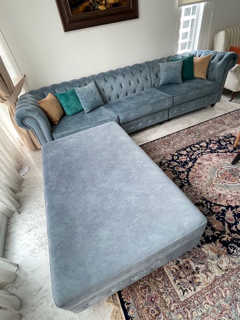 Sofa can be as L shape and separate ,320 cm lengh, Furniture & Home