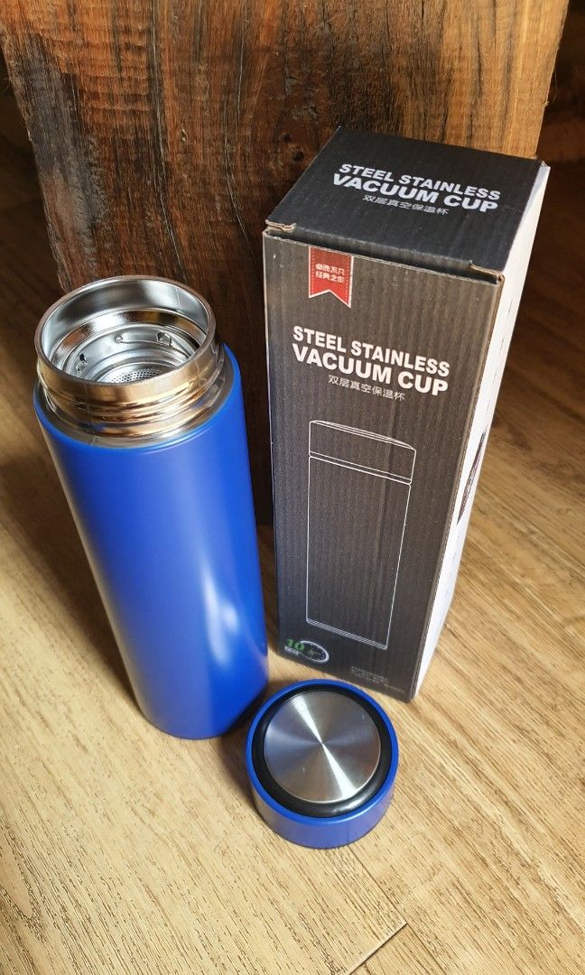 Stainless Steel Vacuum Flask Blue, Furniture & Home Living, Kitchenware