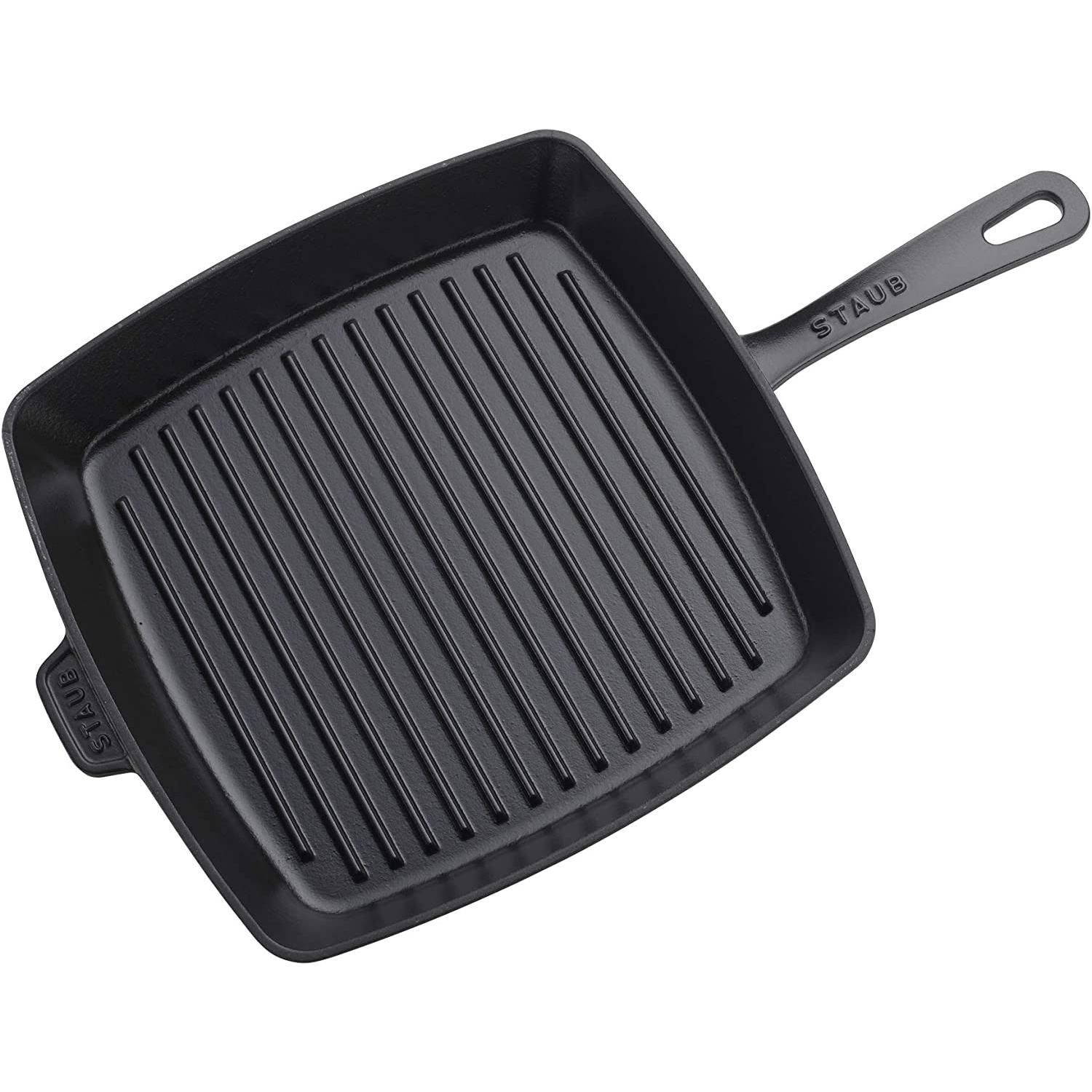 Staub Cast Iron 12.5x9 Oval Baking Dish, Black Matte