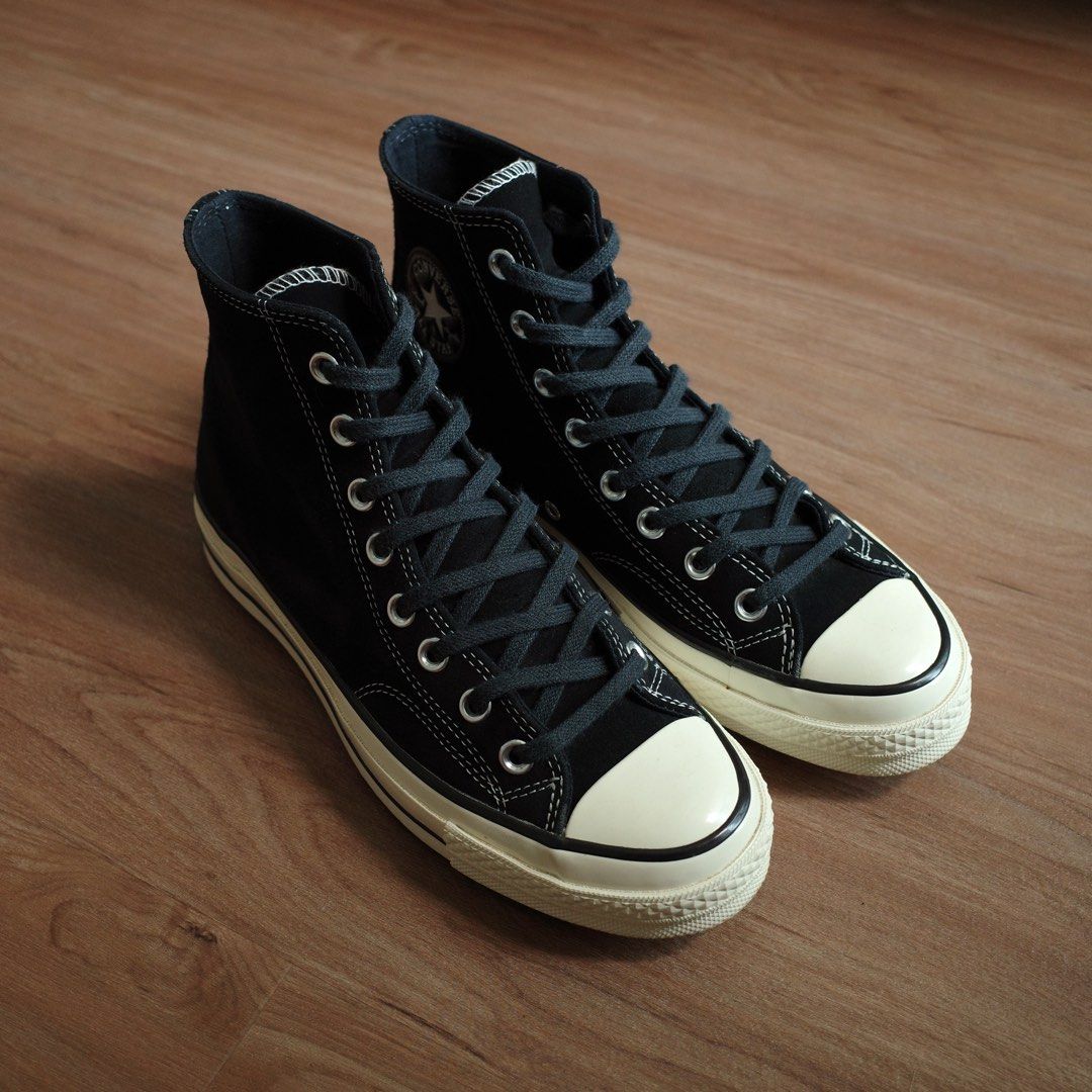All black 2024 suede converse
