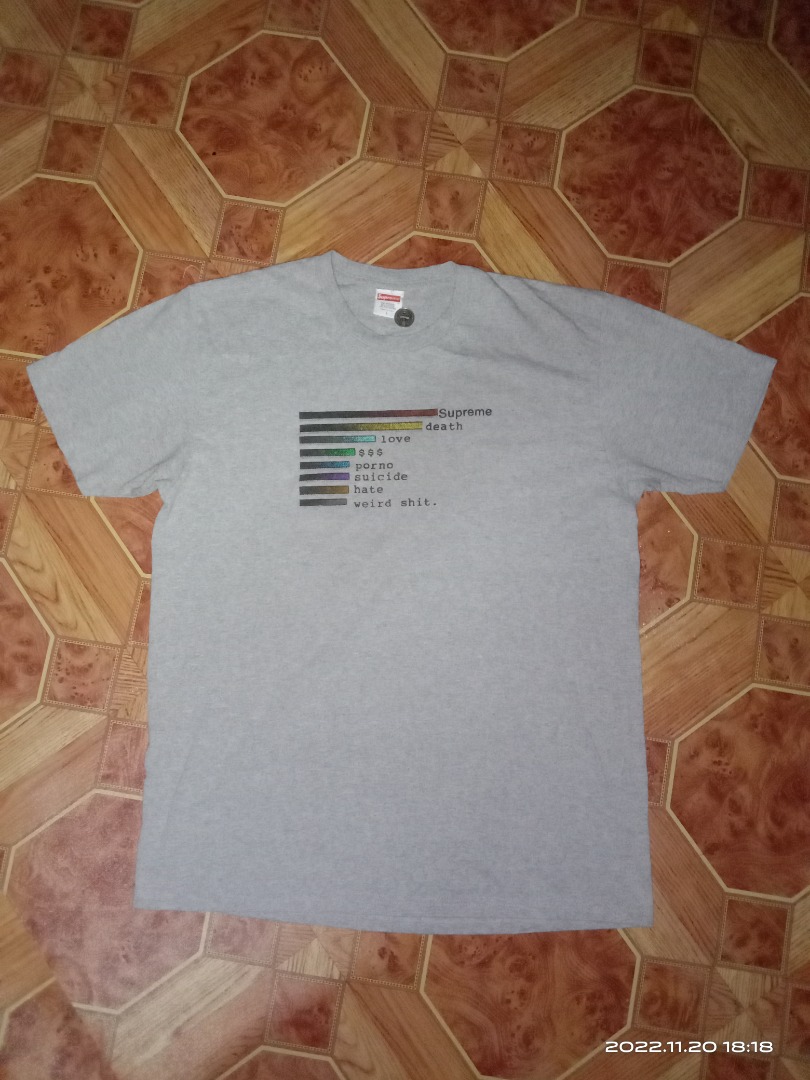 Supreme Chart Tee, Men's Fashion, Tops & Sets, Tshirts & Polo Shirts on