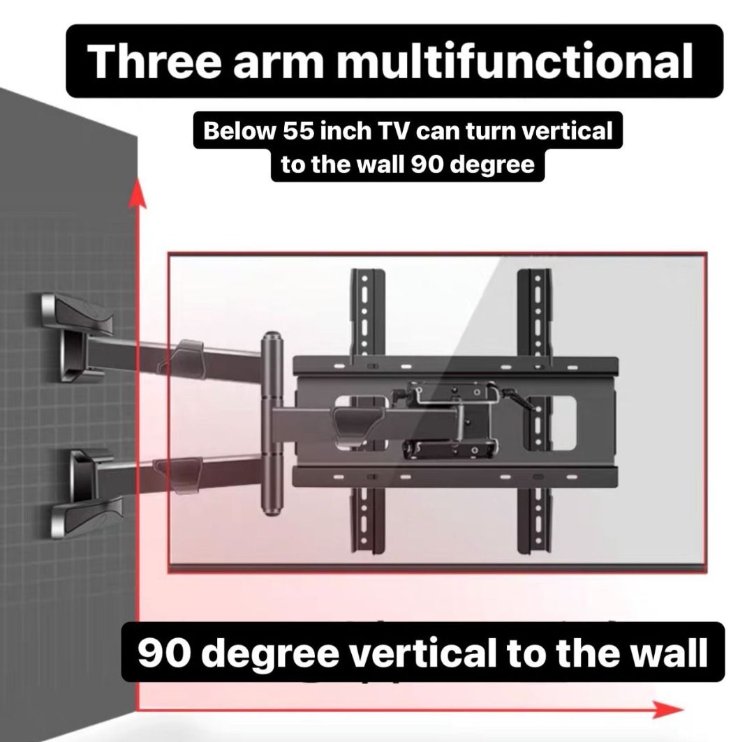 Swivel 90 degree Rotation TV Bracket (S013), TV & Home Appliances, TV ...