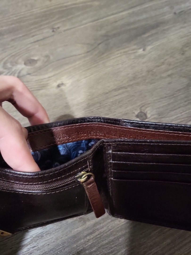 Ted Baker Brown Wallet with coin pouch golden edge