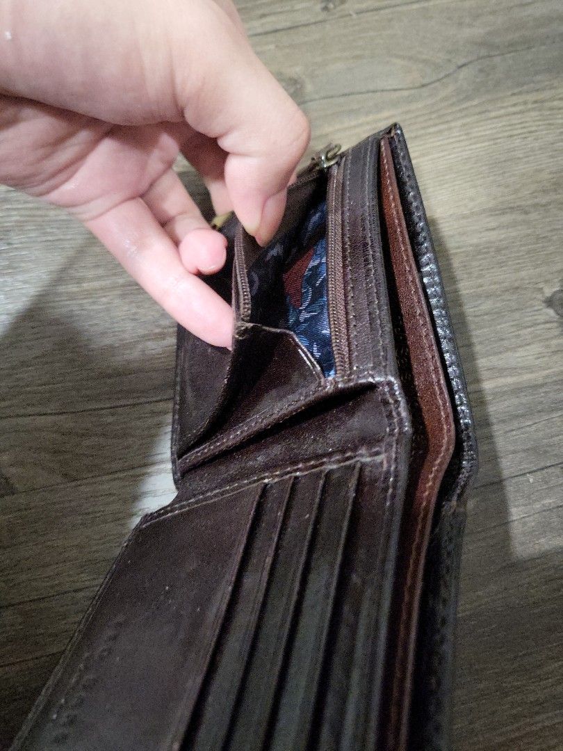 Ted Baker Brown Wallet with coin pouch golden edge