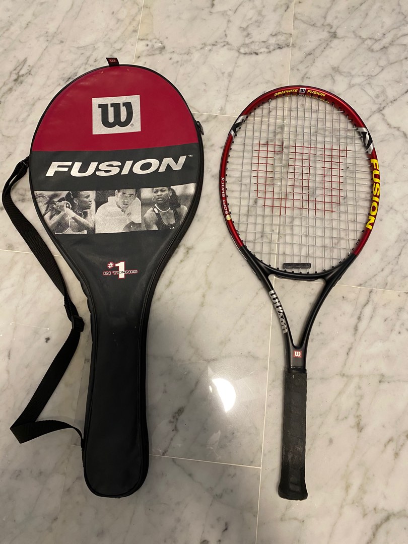 Tennis racket & holder, Sports Equipment, Sports & Games, Racket & Ball