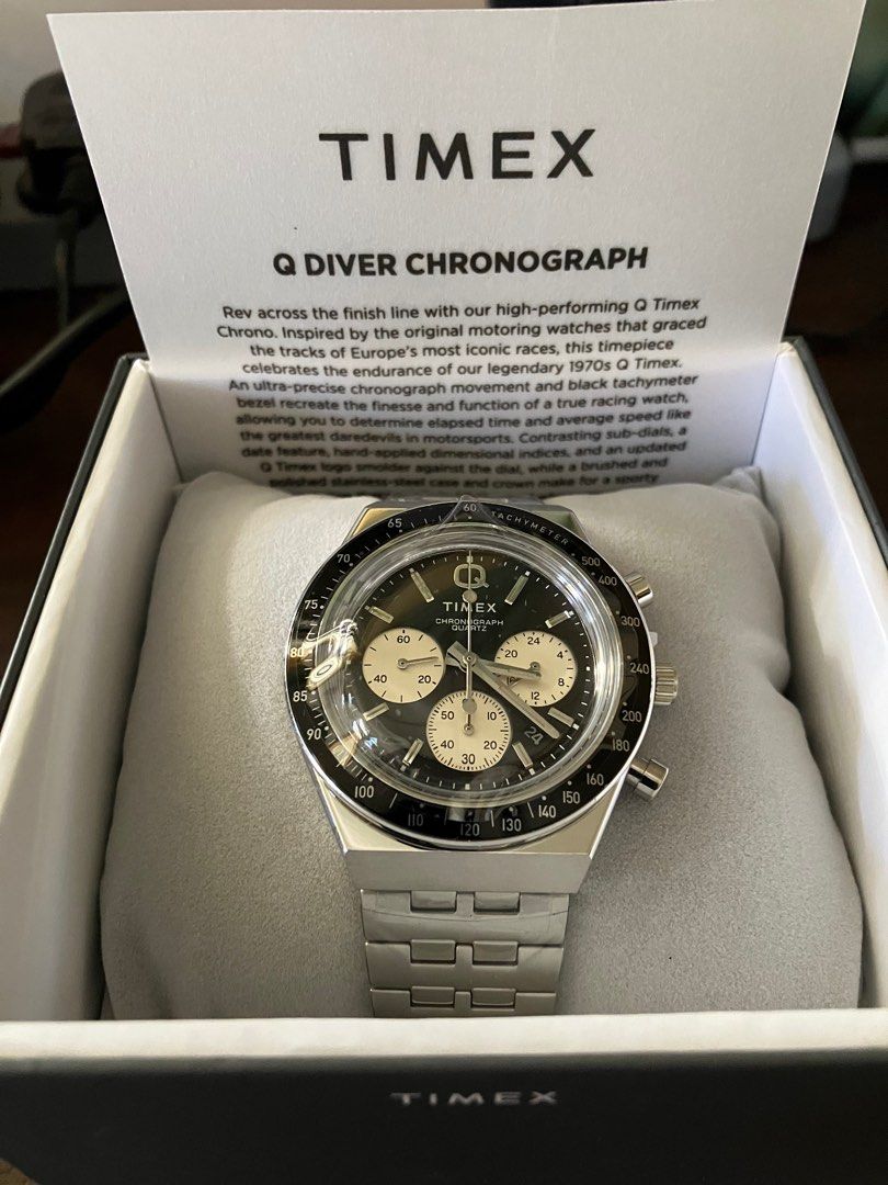 Timex Q Diver Chronograph, Men's Fashion, Watches & Accessories, Watches on  Carousell