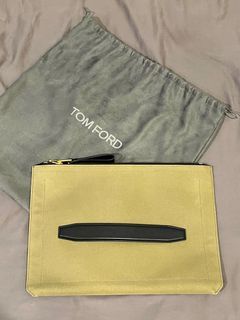 Tom Ford Buckley canvas and leather portfolio