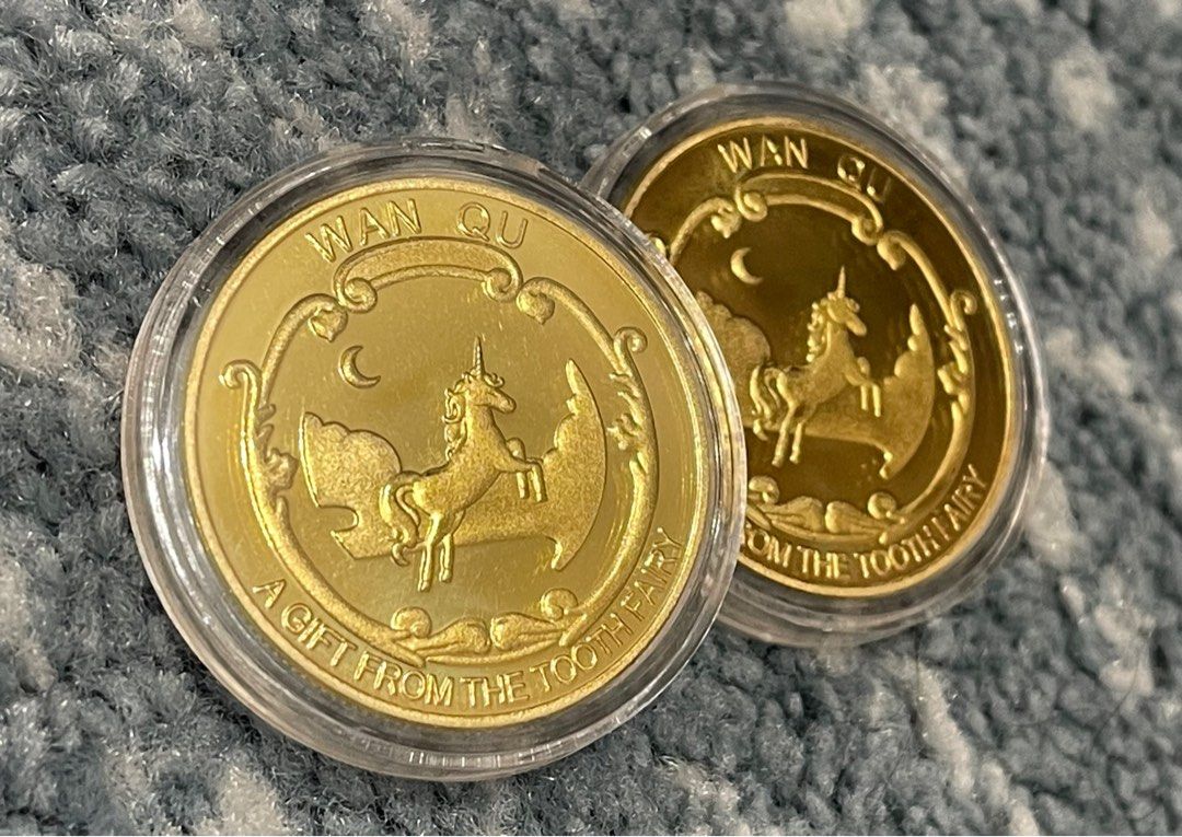 Tooth Fairy Golden Coins / 牙仙子金幣/ 兒童換牙紀念幣, 興趣及遊戲, 玩具& 遊戲類- Carousell