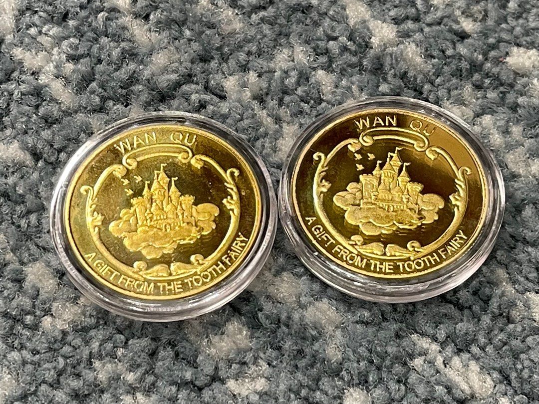 Tooth Fairy Golden Coins / 牙仙子金幣/ 兒童換牙紀念幣, 興趣及遊戲, 玩具& 遊戲類- Carousell