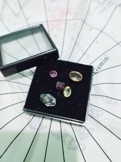 Set!Tourmalines and Herkimir Diamond gemstones